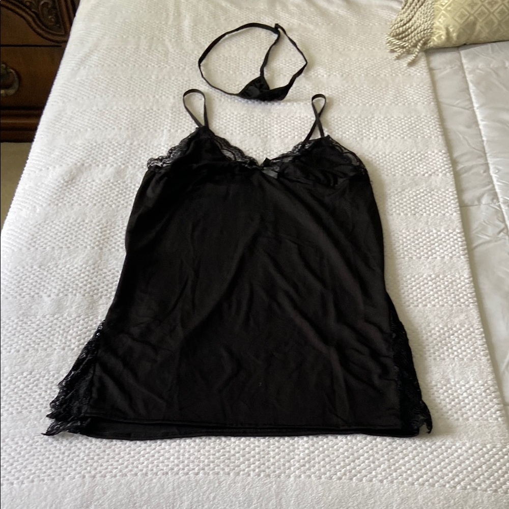 2for $20: Black Lace Slip Dress with Matching gs